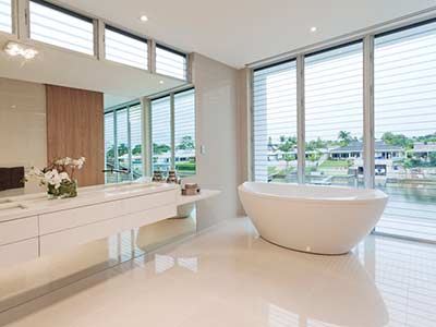 Designer bathtub install at Vancouver luxury home.